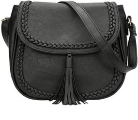 img 4 attached to 👜 KKXIU Women's Casual Crossbody Handbags Z in Black - Optimized for Crossbody Bags, Handbags & Wallets