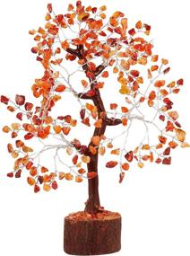 img 3 attached to 🌳 PYOR Carnelian Money Tree - Chakra Stones - Silver Wire Reiki Healing Crystals Aura Chakra Balancing Negative Energy Cleansing Stones - Spiritual Gift, Home Décor - 10-12 Inch Energy Generator