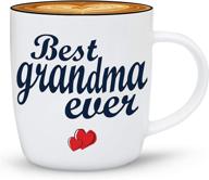 world's best grandma ever coffee mug - triple gifted mug for grandsons and granddaughters, perfect birthday and christmas gifts for greatest grandparents, mothers day mug for grandkids, grandchildren - unique gift cups logo