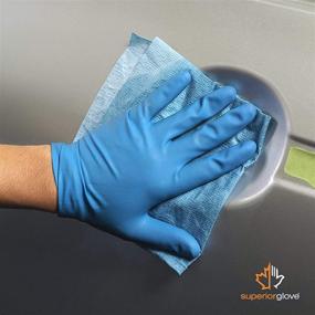 img 1 attached to 🧤 Superior Disposable Nitrile Gloves - 100 Count, Latex-Free, Powder-Free, 4mil Thickness, Blue Color
