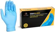 🧤 superior disposable nitrile gloves - 100 count, latex-free, powder-free, 4mil thickness, blue color logo