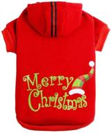stay festive with pupteck christmas dog hoodie sweater - adorable pet sweatshirt for your pup's holiday style! logo