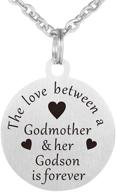 👩 exquisite dog tag necklace jewelry: godmother and godson pendant for a special bond logo