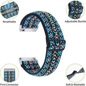 img 3 attached to 🔴 Joyozy Elastic Bands Compatible with Fitbit Versa 2/Fitbit Versa/Fitbit Versa Lite, Adjustable Soft Nylon Stretchy Wristband Replacement for Women Men