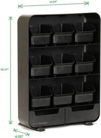 img 2 attached to ☕ Organize and Accessorize with Mind Reader's 9-Drawer Tea Bag Holder and Condiment Organizer, Black