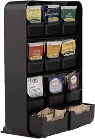 img 1 attached to ☕ Organize and Accessorize with Mind Reader's 9-Drawer Tea Bag Holder and Condiment Organizer, Black