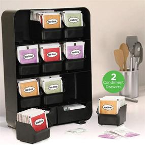 img 3 attached to ☕ Organize and Accessorize with Mind Reader's 9-Drawer Tea Bag Holder and Condiment Organizer, Black