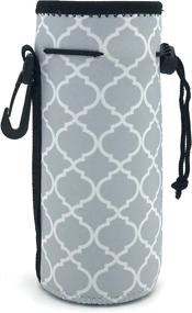 img 4 attached to Wakaka 20Oz Insulated Neoprene Water Bottle Cooler - Ideal for Climbing, Cycling, and Running