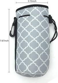 img 3 attached to Wakaka 20Oz Insulated Neoprene Water Bottle Cooler - Ideal for Climbing, Cycling, and Running