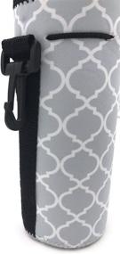 img 2 attached to Wakaka 20Oz Insulated Neoprene Water Bottle Cooler - Ideal for Climbing, Cycling, and Running