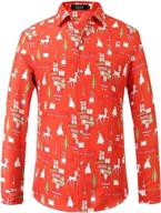 🌺 x large men's hawaiian christmas sslr shirt sleeve logo