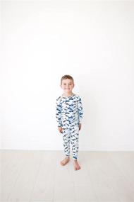 img 2 attached to Posh Peanut Unisex Pajama Set: Toddler Sleepwear for Little Boys and Girls - Soft Viscose Bamboo PJs - Kids Two Piece Sleepers