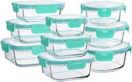 🍱 bpa-free bayco glass food storage containers [18 piece] - airtight & leak proof meal prep containers for lunch, with lids - ideal for bento boxes логотип