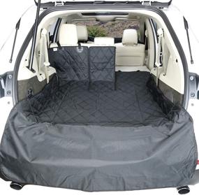 img 2 attached to 🚗 4Knines Heavy Duty SUV Cargo Liner for Fold Down Seats - Perfect Fit for 60/40 Split and Armrest Pass-Through - Large, Black - USA Based Company