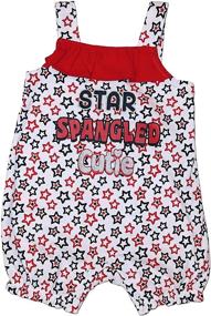 img 1 attached to 👶 Adorable Baby Girls Star Spangled Cutie Romper by Way To Celebrate