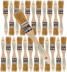 img 4 attached to Pro Grade Paint Brushes - 24 Ea - 1 Inch Chip Paint Brush | High-Quality Tools for Precision Painting