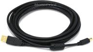 🔌 monoprice 10ft usb 2.0 a-штекер к mini-b 5-штекеру с сердечником феррита - покрыт золотом (105449) логотип