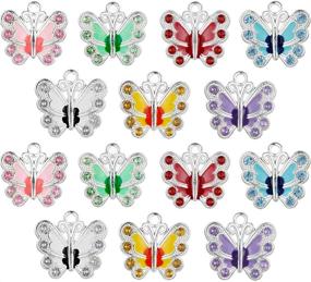 img 4 attached to 🦋 DIY Jewelry Making: 14PCS Enamel Butterfly Charm Pendants in 7 Vibrant Colors