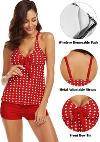 img 3 attached to Logeri Swimsuit Pieces Swimwear Tankini Women's Clothing for Swimsuits & Cover Ups