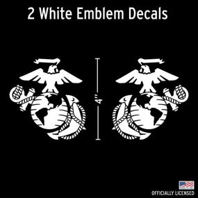 img 1 attached to 🦅 USMC EGA Emblem Vinyl Decals - Set of 2 4in White Marine Corps Stickers for Car Windows or Tail Lamps
