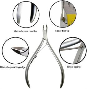 img 1 attached to Rui Smiths Professional Carbon Steel Cuticle Nippers for Home Users - French Handle, 6mm Full Jaw with Single Spring