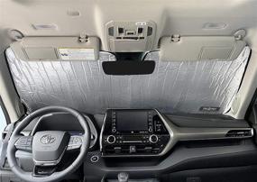 img 3 attached to 🌞 Защитный экран YelloPro Auto на переднее стекло автомобиля подходит для Toyota Highlander 2020-2021 гг. - Сделано в США.