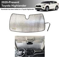 🌞 защитный экран yellopro auto на переднее стекло автомобиля подходит для toyota highlander 2020-2021 гг. - сделано в сша. логотип