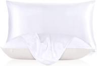 ✨ lilysilk silk pillowcase for hair and skin - standard size 20x26 inch white - 1pc 19 momme - with cotton underside - includes gift box logo