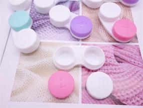 img 1 attached to 📦 Erewa 12 Pack Contact Lens Case: Convenient Soak & Storage Kit in White & Pink
