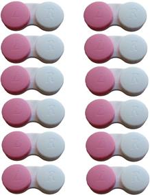 img 4 attached to 📦 Erewa 12 пакет контейнера для контактных линз: удобный набор для пропитывания и хранения в белом и розовом цвете