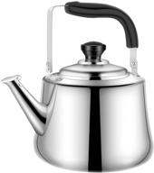 ♨️ 2.6-quart stainless steel tea kettle: whistling, anti-heat handle, fast boiling – ideal for all stoves logo