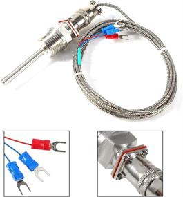 img 2 attached to 🌡️ Akozon RTD PT100 Waterproof Temperature Sensor with 2 Meter Cable & 1/2" NPT Threads: Reliable and Waterproof Measurement Solution