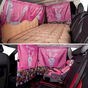 img 4 attached to YJGF Car Divider Curtain Sun Shade: Ultimate Privacy and Sun Protection for Camping and Babies (Pink)