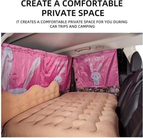 img 1 attached to YJGF Car Divider Curtain Sun Shade: Ultimate Privacy and Sun Protection for Camping and Babies (Pink)