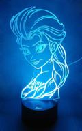 princess elsa 3d night light led illusion lamp: color changing bedside decor & perfect gift! логотип