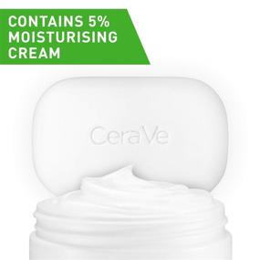 img 2 attached to 🧼 CeraVe Hydrating Cleanser Bar: Soap-Free Facial & Body Cleanser, 5% Cerave Moisturizing Cream, Fragrance-Free, 3-Pack - 4.5 Ounce Each