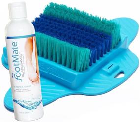 img 4 attached to The FootMate System: Blue Foot Brush Scrubber + Rejuvenating Gel - Made in The USA
