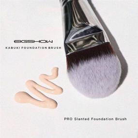 img 1 attached to PRO Slanted Foundation Brush - Unique Fiber Head Shape for Liquid, Cream, and Powder Masks - Buffing, Blending, Face Brush - F625 EIGSHOW