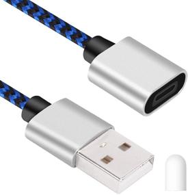 img 4 attached to 🔌 Кабель зарядки CoBak для Apple Pencil - Продлительный переходник от женского к мужскому, синий, 3 фута