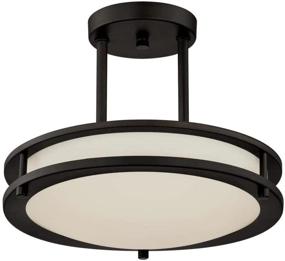 img 1 attached to LB72158 12 inch LED Semi Flush Mount Ceiling Fixture: Adjustable 3000K/4000K/5000K, Pendent Ceiling Lights in Oil Rubbed Bronze Finish, 1000 Lumens, Dimmable - ETL Listed