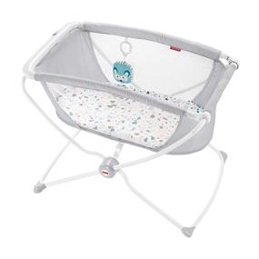 img 4 attached to 👶 Колыбель Fisher-Price Rock with Me Ocean Sands: мультифункциональное решение для сна ребенка (33.07x22.44x24.41 дюйма)