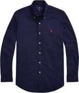 👔 polo ralph lauren poplin blue end to end men's shirts: stylish & timeless fashion for men logo