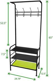 img 2 attached to Metal Coat with Mind Reader Technology, Shoe Rack for Closet Organization, Stylish Purses, Fashionable Scarf, Versatile Shelving Organizer in Black