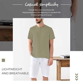 img 3 attached to 👕 Sleeve Henley Shirts: Perfect Summer Casual Men's Clothing