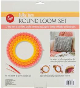 img 1 attached to Boye 3702202001 Round Plastic Loom Bulky Yarn Craft Set: The Perfect Tool for Effortless and Vibrant Crafting