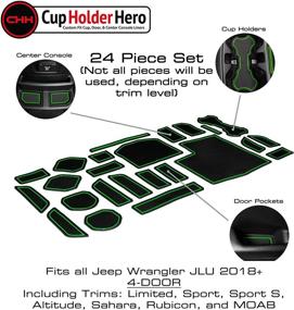 img 2 attached to CupHolderHero Fits Jeep Wrangler Accessories 2018-2022 Custom Interior Non-Slip Anti Dust Cup Holder Inserts