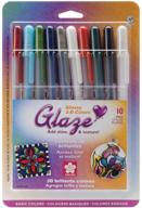🖋️ sakura 38369 10-piece blister card glaze 3d glossy ink pen set - assorted colors logo