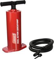 💨 насос для накачивания руковыми движениями coleman dual-action quickpump inflator - эффективный переносной насос, черного цвета. логотип