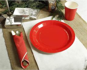 img 2 attached to Red Party Supplies Disposable Dinnerware