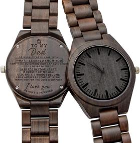img 3 attached to Engraved Wooden Watch Personalized Graduation Women's Watches